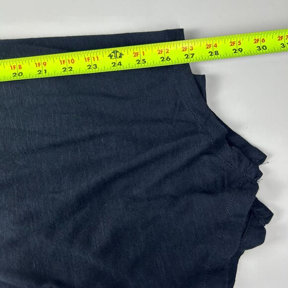 KENAR Black Cotton Blend Cap Sleeve Embroidered Lace Neck Shift Top Size Medium - Picture 10 of 12